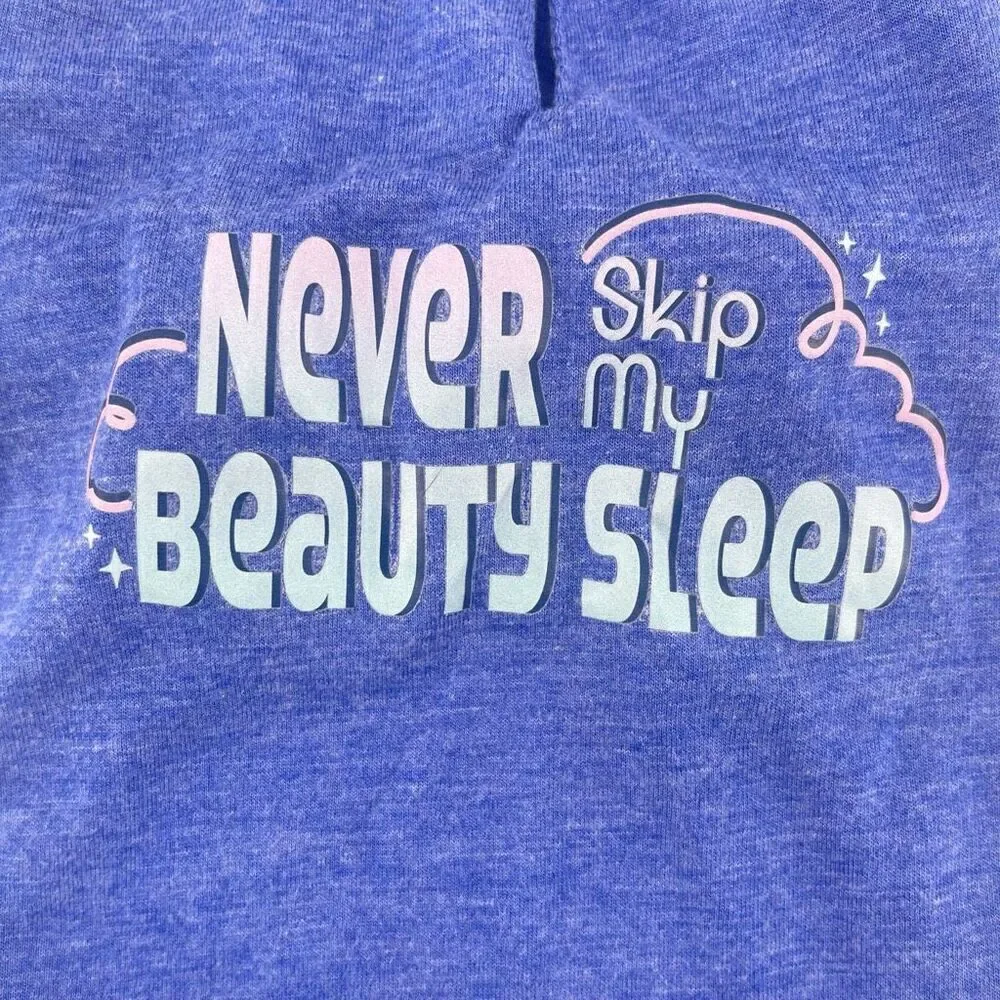 Youly Blue “Never Skip My Beauty Sleep” Dog T-Shirt XS Puppy Pet Graphic Tee
